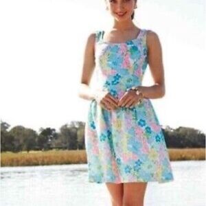 Lilly Pulitzer Spring Fling Posey Floral Sleeveless Dress 12